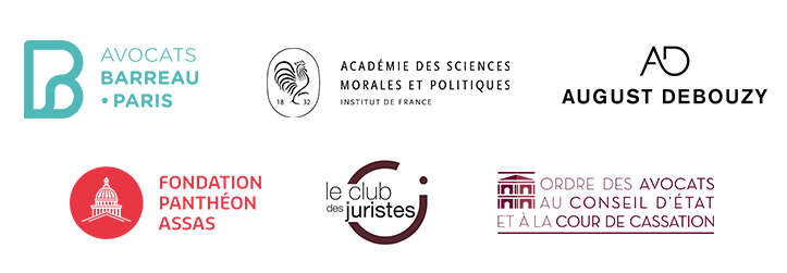 Partenaires du congrès de l'AIDP : barreau de Paris, Cabinet August & Debouzy, Fondation Panthéon-Assas, Le Club des juristes, Ordre des avocats au Conseil d'État et à la Cour de cassation